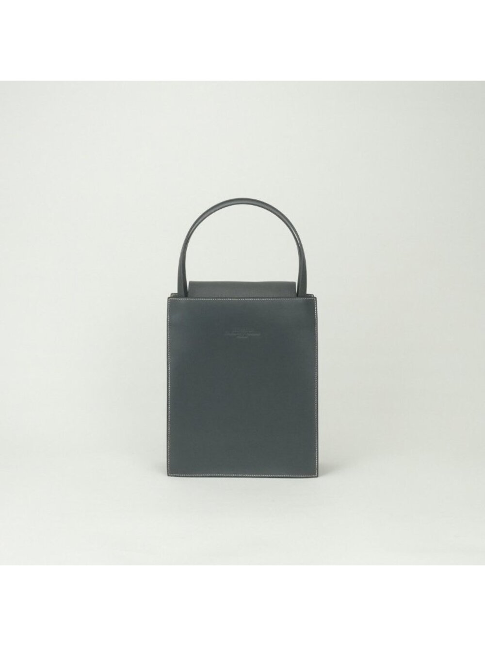 Hermes Lucy MM Tote Box Calf Chevre Graphite Gray Gold Handbag Mysore